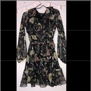 Floral mini wrap dress